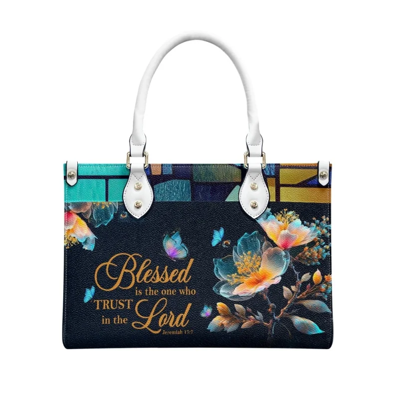 Bolsas TOTE personalizadas para mulheres, abençoado é aquele que confia no Senhor Jeremias, bolsas de grife de venda quente, 177 presentes