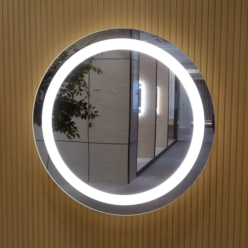 ETL Certified Modern LED Mirror IP44 Waterproof with Light for Hotel Apartment Customizable Commercial Grade Bathroom Vanity