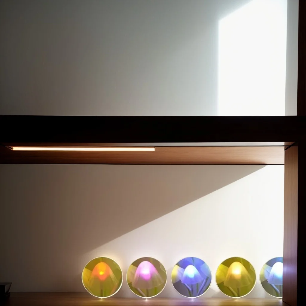 ไฟกลางคืน LED รูปเห็ดประหยัดพลังงาน – เปิด/ปิดอัตโนมัติ ดีไซน์ลายดอกไม้โบราณเพื่อการตกแต่งห้องอย่างหรูหรา