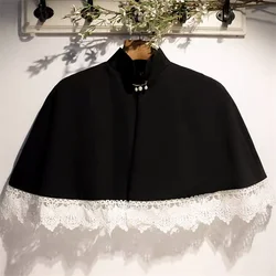 2024 Fashion Vintage Women Lace Wrap Bolero Accessories Lady Hepburn Style Shawl Capes Sun Protection Coats Cloak Pullovers 2368