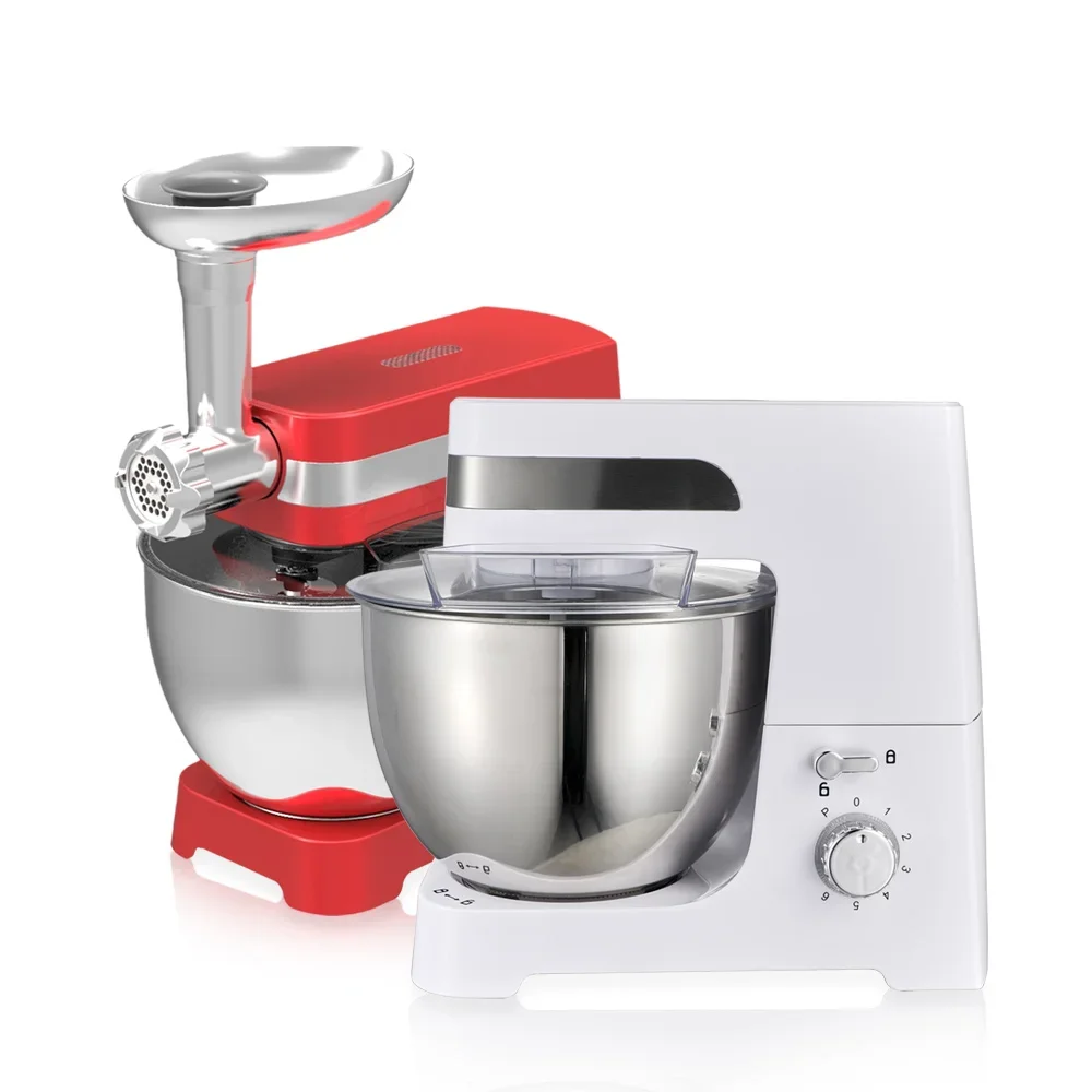 CX-6102 7L 8L 6 Speed Turbo 1200W Home Kitchen Flour Dough Egg Cake Electric Stand Food Mixer with Meat Grinder Mixing Bowl