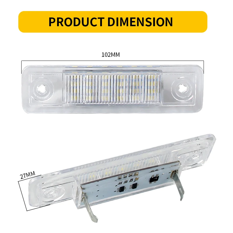 2Pcs CANBUS LED License Plate Lights for Opel Astra F G Corsa B Vectra B Omega A B Zafira A Signum No Error Warning White 12V