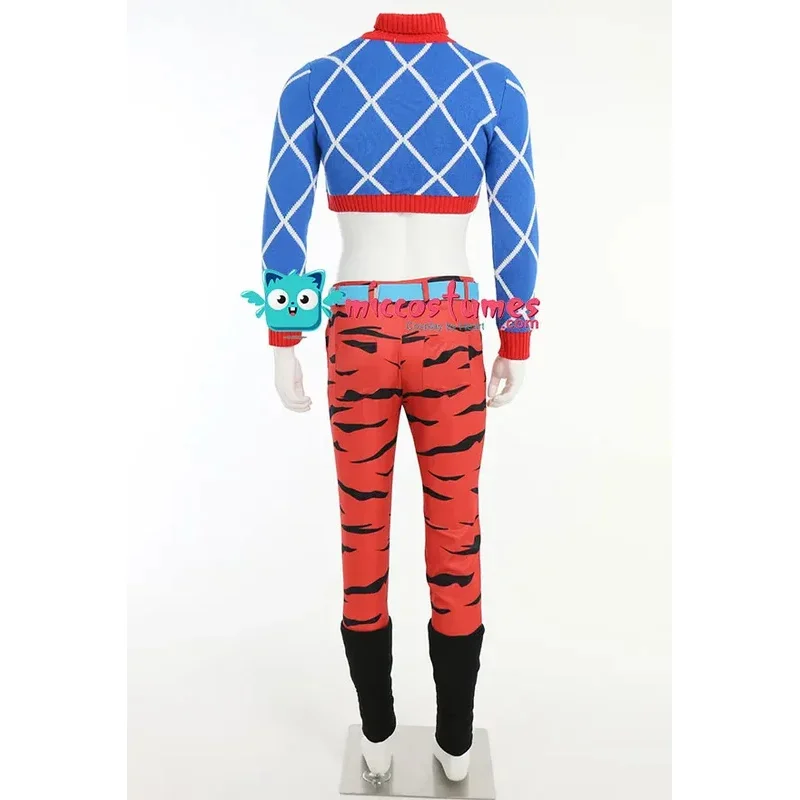 Miccostumes 유니섹스 Guido 코스프레 의상 스웨터 바지 모자와 벨트
