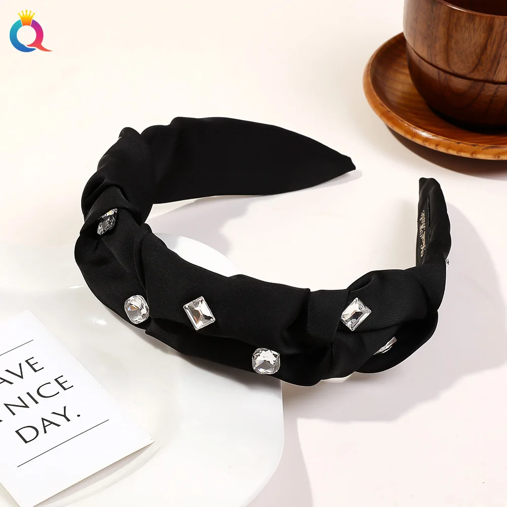 Резинки для волос с высоким черепом и стразами, повязки на голову с улучшенным ощущением стирки, резинки для волос для лица, высококачественные аксессуары для волос с темпераментом