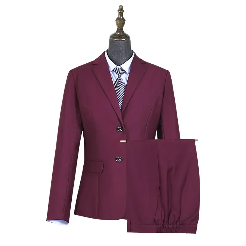 2128 Mr. Zou suit coat male casual business coat work trend Korean version double-breasted suit solid color