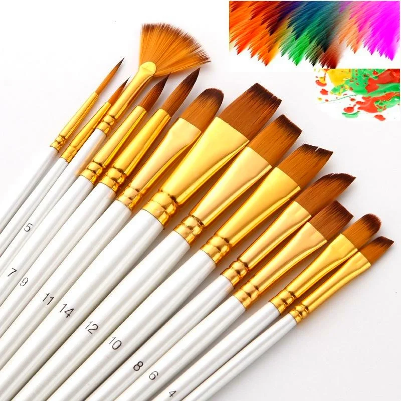 

13pcs Professional Artist Painting Brush Set, Watercolor Oil Paint Artists Acrylic Painting Brushes Pen