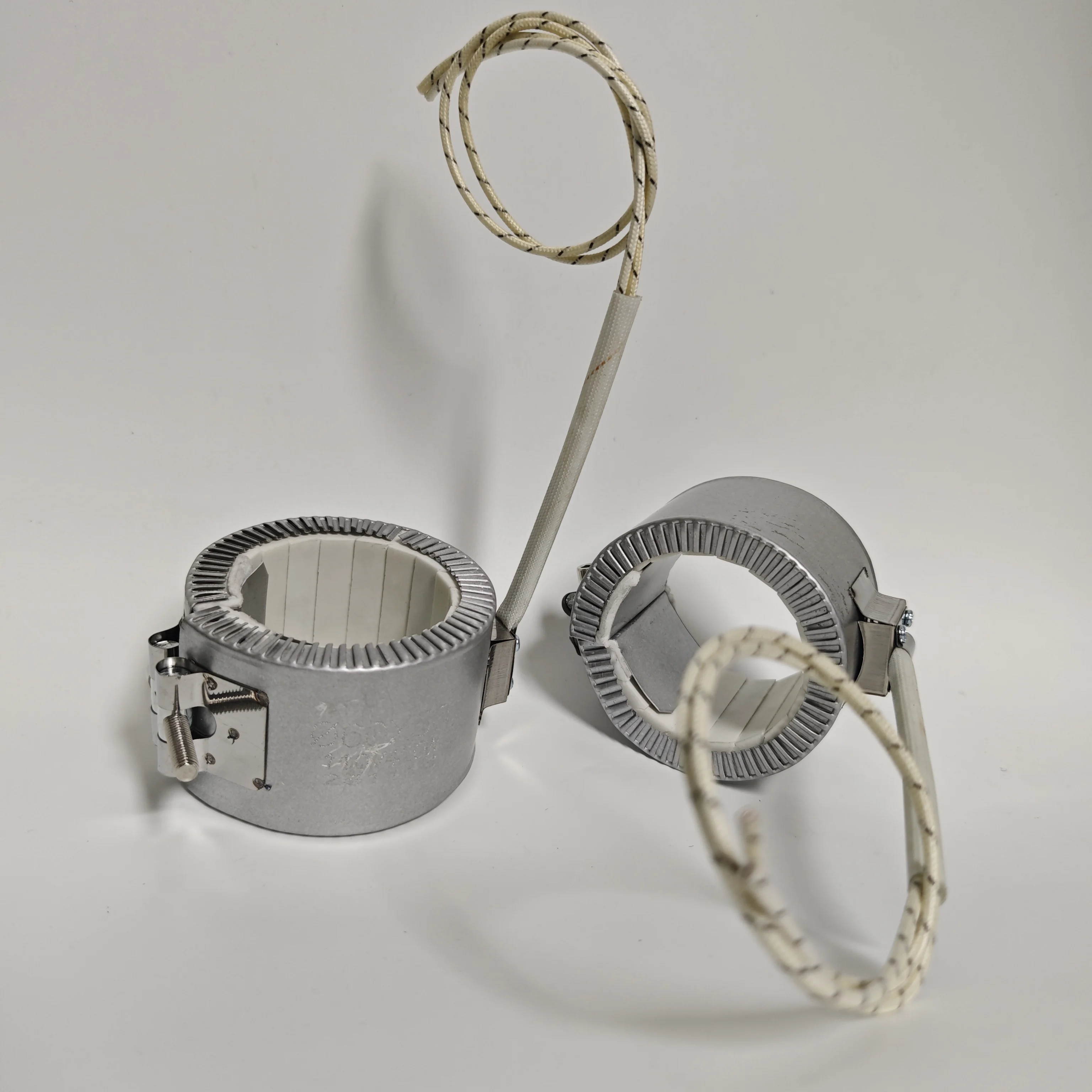 Calentador de banda de cerámica ID60x50mm, máquina de moldeo por inyección de 110v y 420w, banda extrusora de barril con boquilla de acero inoxidable, 2 uds.