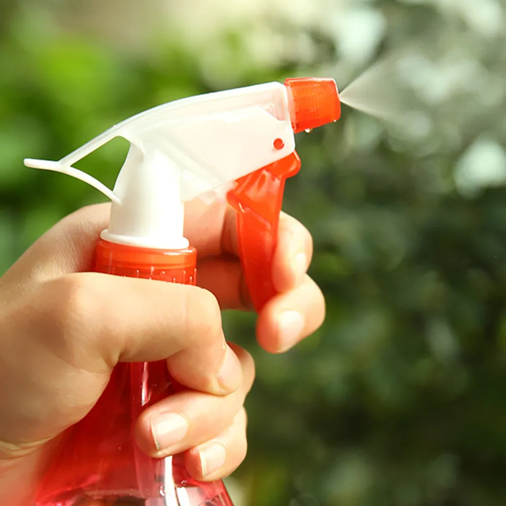 5Pcs Plastic Spray Bottles Watering Can Oval Shape Hand Pressure Refillable Spray Bottles for Home Plants Cleaning Hair Styling
