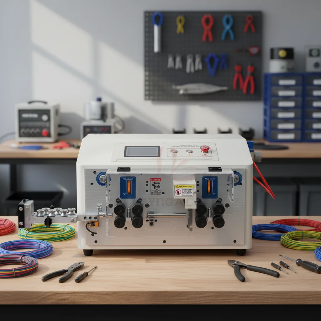 

SWT-608-MAX1-8S Automatic Peeling Stripping Cutting Machine Computer Wire Strip Stripper 0.3 to 25 MM2 650W 8 Wheels