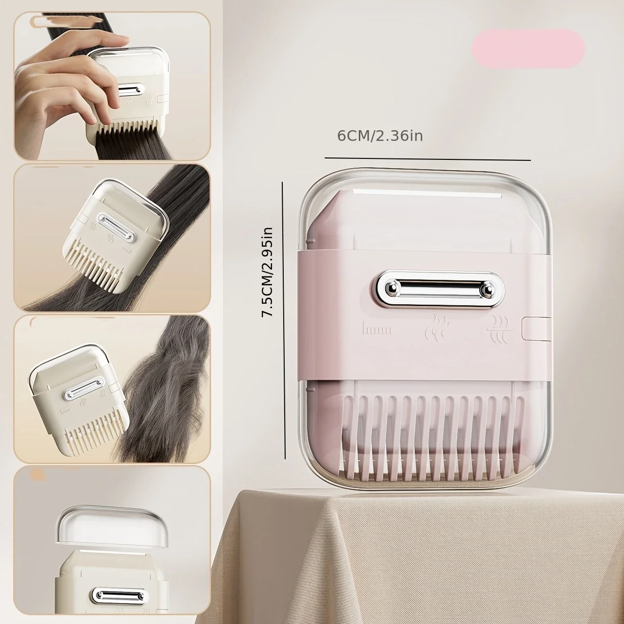 Doppelköpfiges Manuelles Haarschneidewerkzeug 6-in-1 Trimmer-Kamm Pony-Ausdünnungs- und Entfernungswerkzeug für Salon-Styling – Detail 8