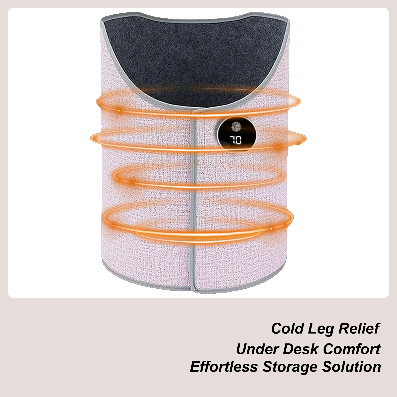 

Under Desk Leg Warmer Adjustable 5-Level Wrap Foldable Space Heater For Travel Space Indoor Office Room Rest Camping Home Tent