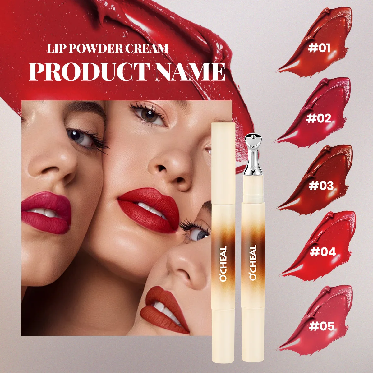 1PC matte lipgloss lipcrème, glad en langdurig, plakt niet aan de beker, vervaagt of blendet, perfecte make-uplook