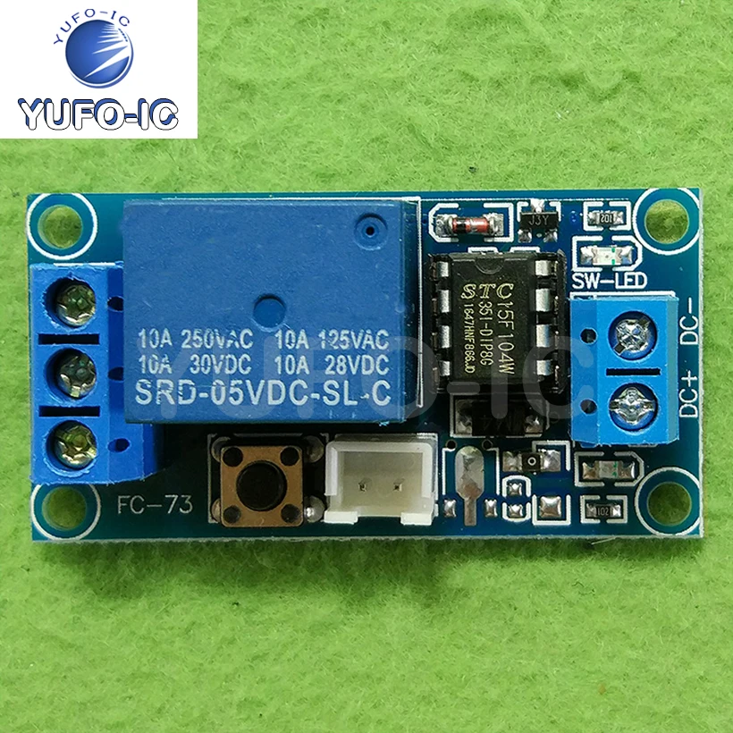 Free Ship 1PCS A Single Bi-Stable One-Click Start And Stop Latching Relay Module Microcontroller Control Relay 5V 12V