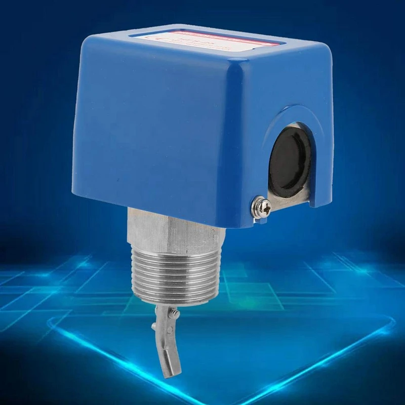 -25 1Inch/DN25 Flow Switch, Liquid Water Flow Paddle Control Switch SPDT Contact 6-380V-A56M