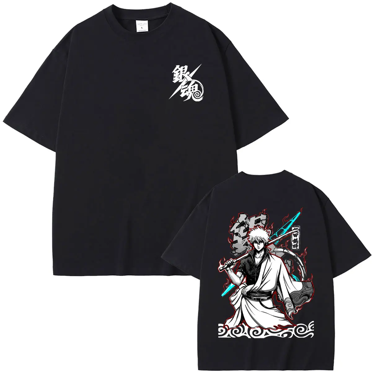 Anime Gintama Sakata Gintoki Graphic T-shirt Summer Men Women Casual Oversized T Shirts Male Cartoon Manga Cosplay Streetwear
