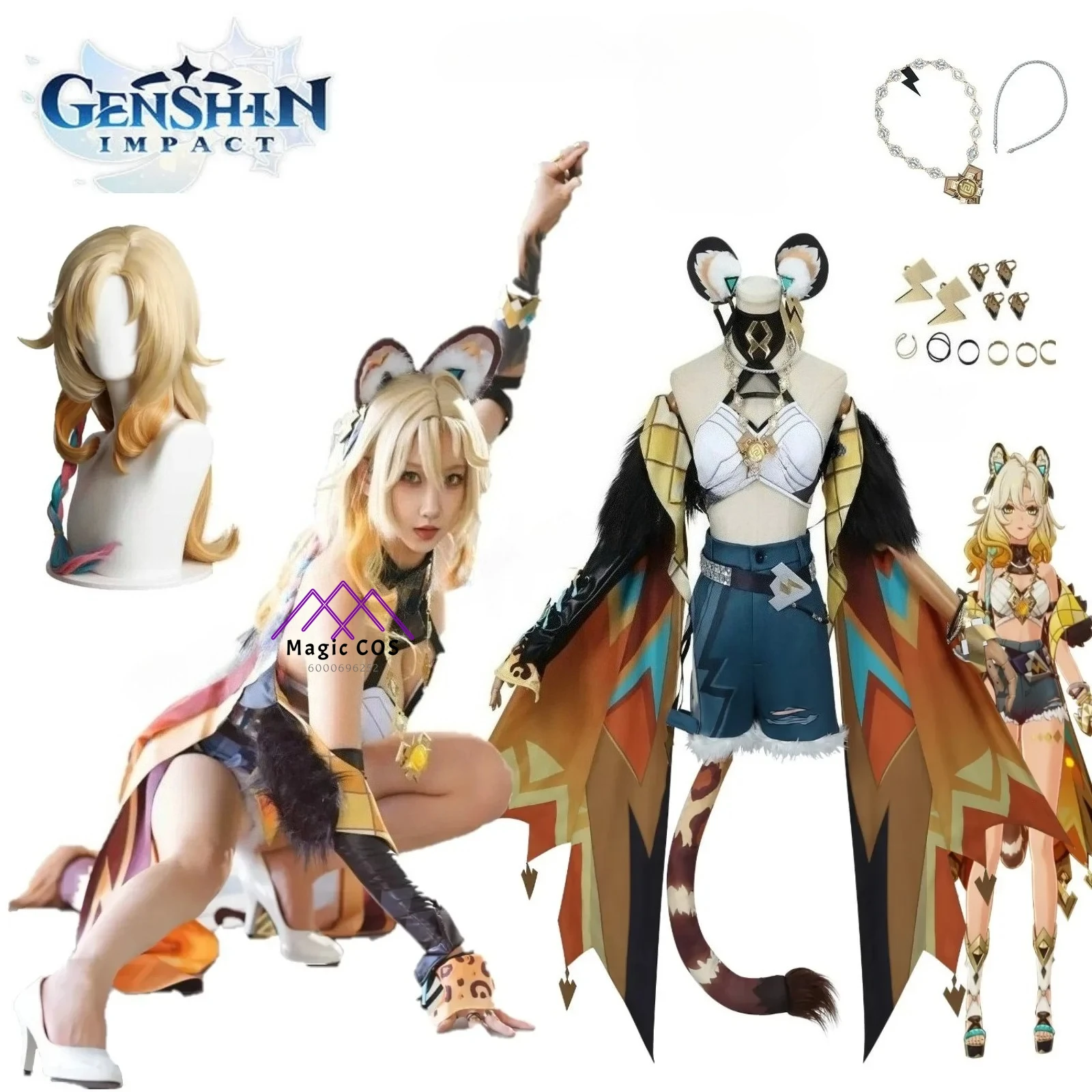 

Xilonen Cosplay Costume Game Genshin Impact Xilonen Role Play Full Sets Outfit Wig Uniform Anime Comic-Con Carnival Prop Suits