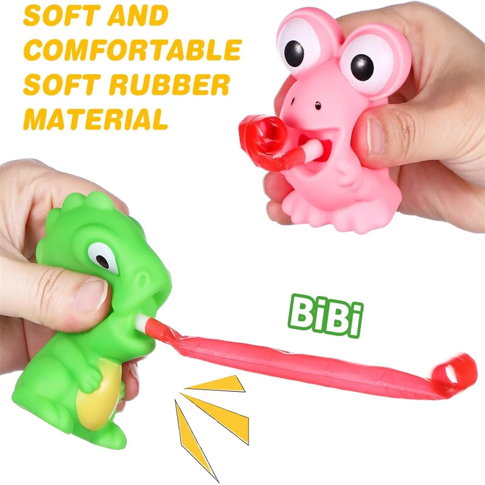 SUPVOX 2 Stück Dinosaurier-Stressball – Elastisches Squeeze-Spielzeug Für Erwachsene & Kinder, Bunte Zappelspielzeuge Für Party & Geschenk