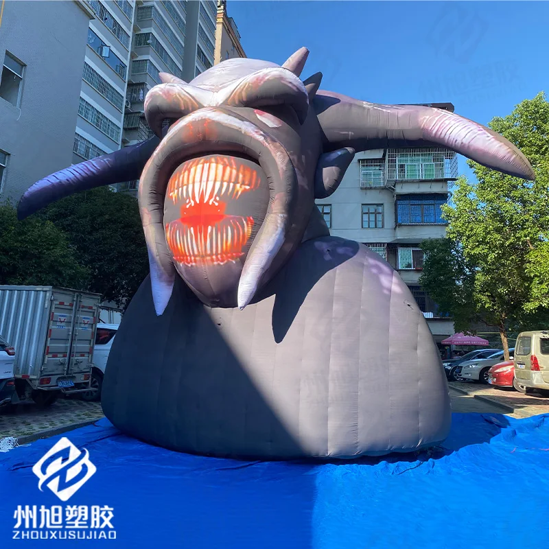 Halloween inflatable horror horn air model bull Demon King Arch Blood Mouth bar placed Halloween decorations