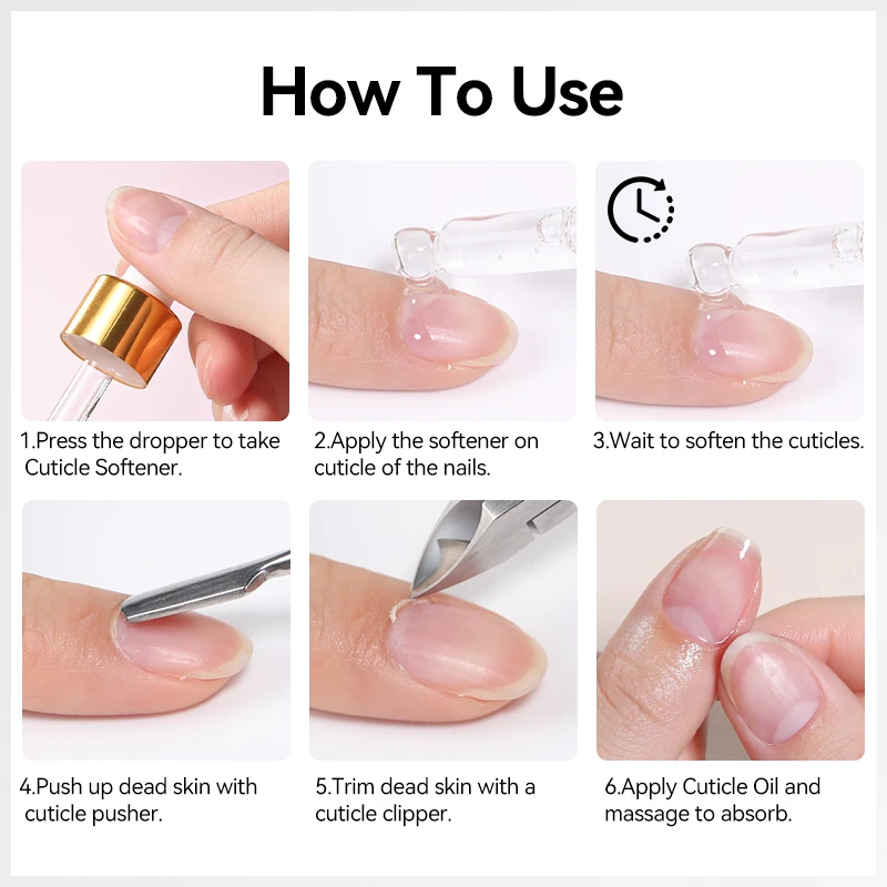 UR SUGAR 15ml Nail Soften Oil Cuticle Remover for Gel Overgrown Cuticles Soften Eliminating Exfoliant for Nails Manicure Pedicur