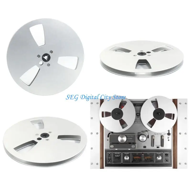 

U75B Aluminum Alloy 7inch Empty Open Reel 3 Hole for 1/4 Reel to Reel Tape Recorders