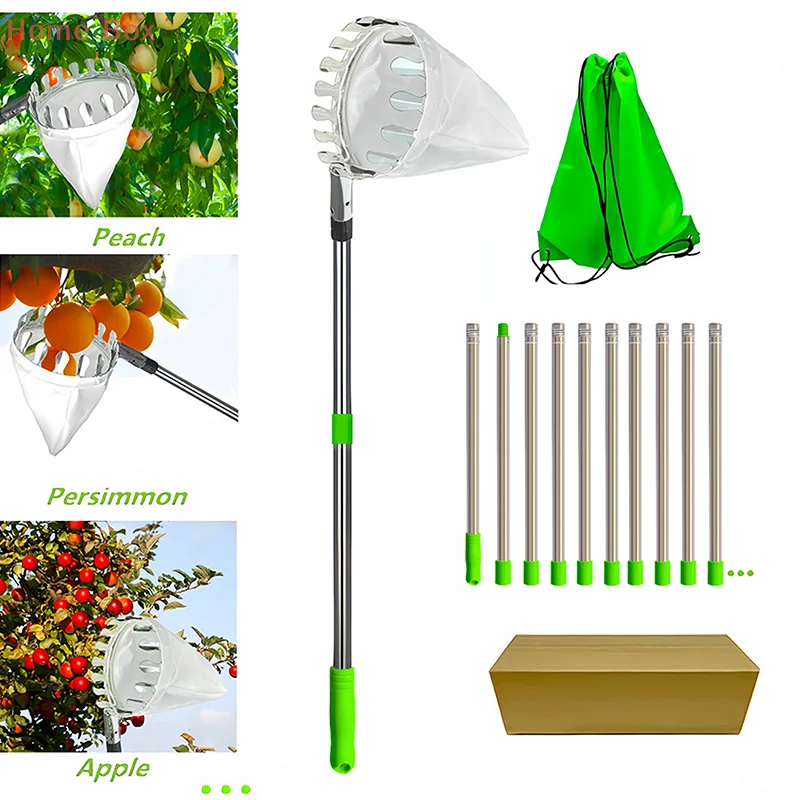 Fruit Picker Tool Gardening Orchard Picking Tool With Storage Bag Fruit Catcher For Cherry Berry Orange Lemon Pear