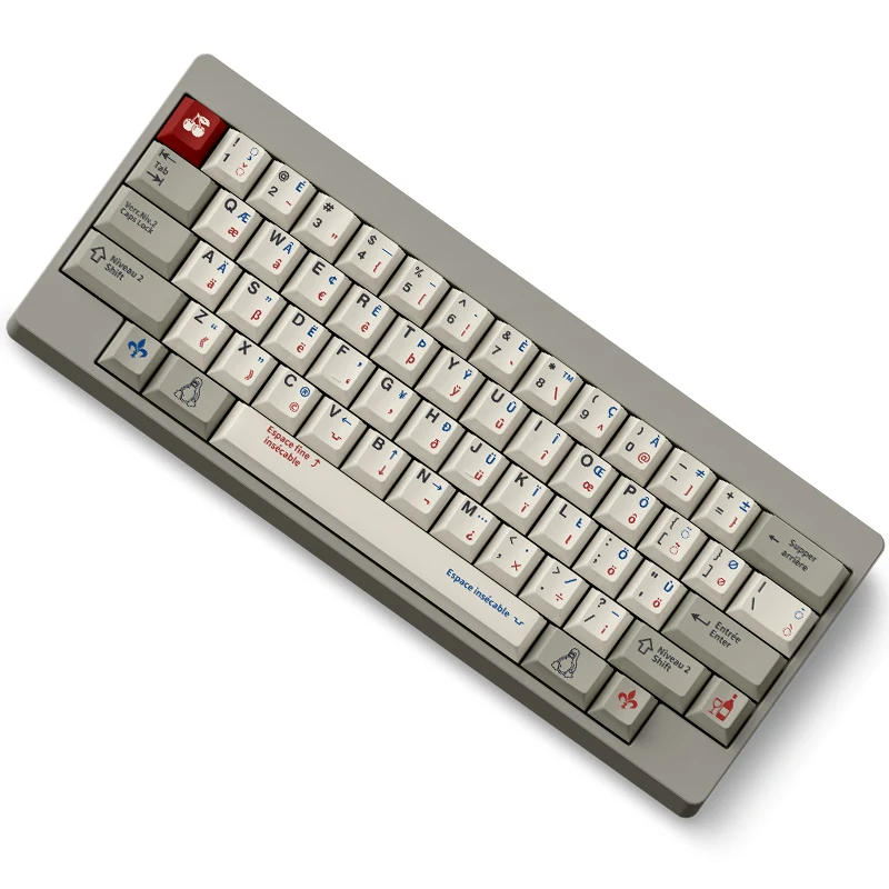FBB أغطية المفاتيح النمط الفرنسي PBT لوحة المفاتيح الميكانيكية المخصصة Keycap MX مفاتيح الكمبيوتر المحمول سطح المكتب ملحقات مكتب الكمبيوتر