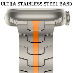 Stainless Steel Strap For Apple Watch Band 45mm Ultra 49mm 41mm 40mm 44mm 46mm Strap Metal Bracelet For Iwatch Series 10 9 42mm