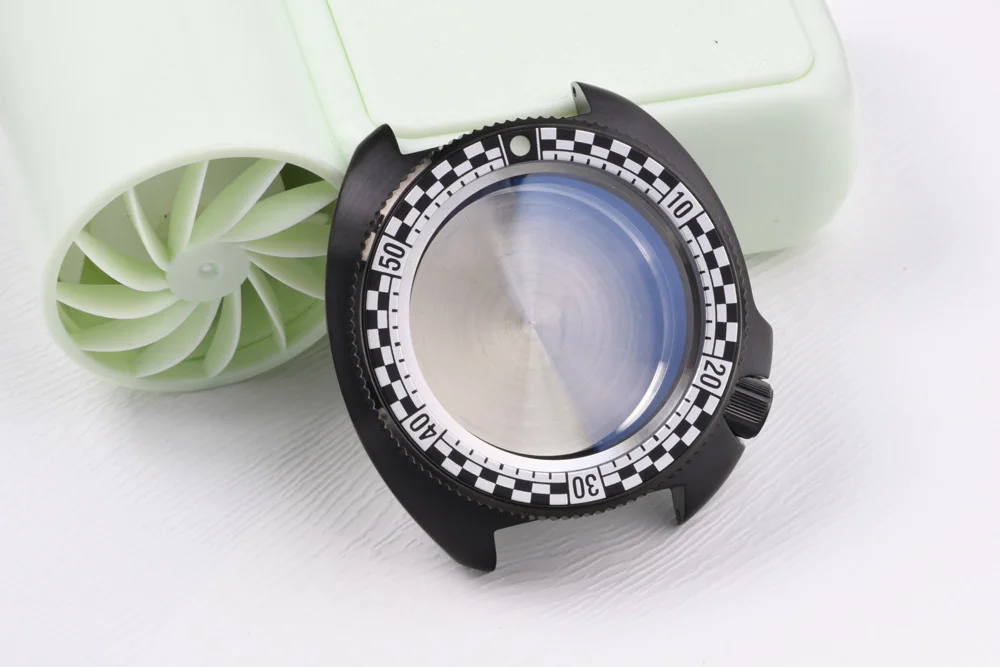 PVD Abalone Diver Uhrengehäuse, 28,5 mm Zifferblatt, 4,2 Uhr, Saphirglas, Edelstahl, 20 ATM wasserdicht, für NH35/36/4R/6R Uhrwerk – Detail 6