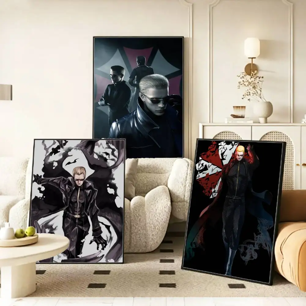 A-Albert Wesker Resident Evil Poster HD Self Adhesive Waterproof Wall Art Ideal for Home Office Dorm Gift