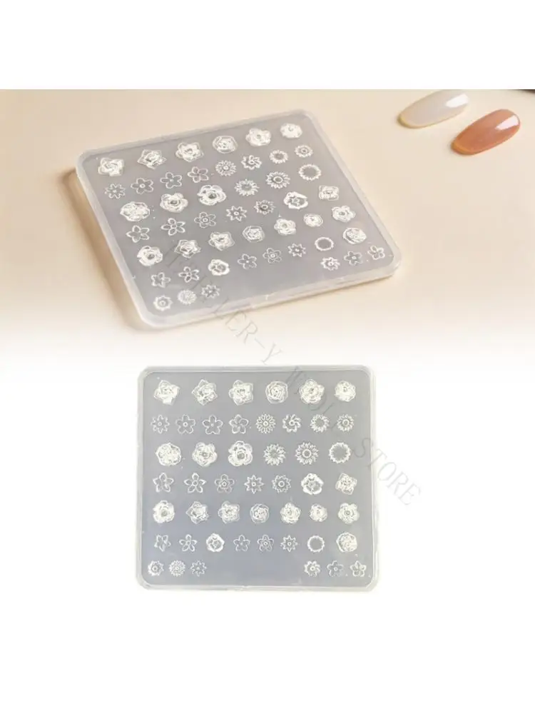 R7UF Flower Art Mold, Transparent Silicone Floral Cavity Tool