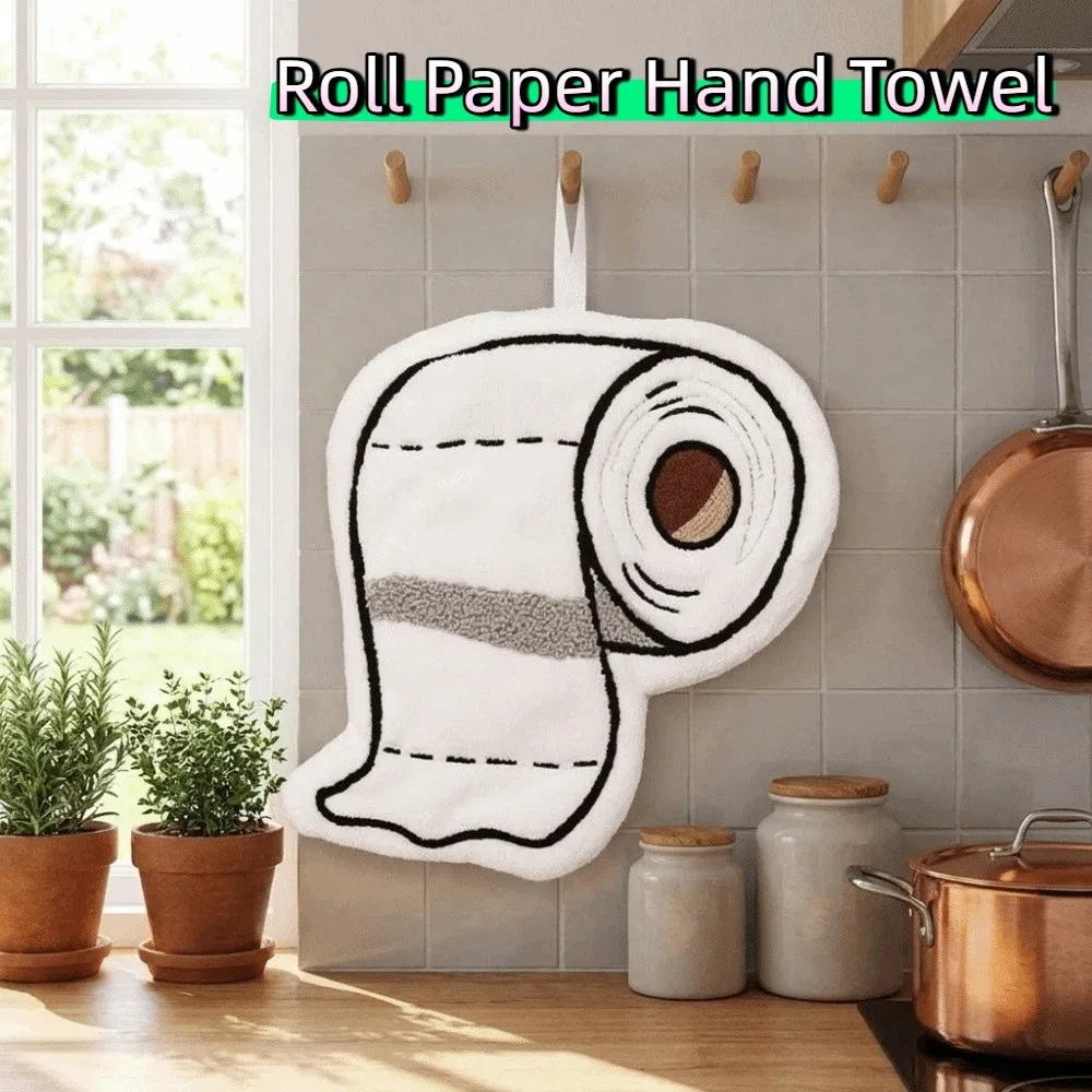 Super Absorbent Roll Paper Hand Towel Soft Funny Hanging Cleaning Cloth Thickened Kids Handkerchief Living Room Use