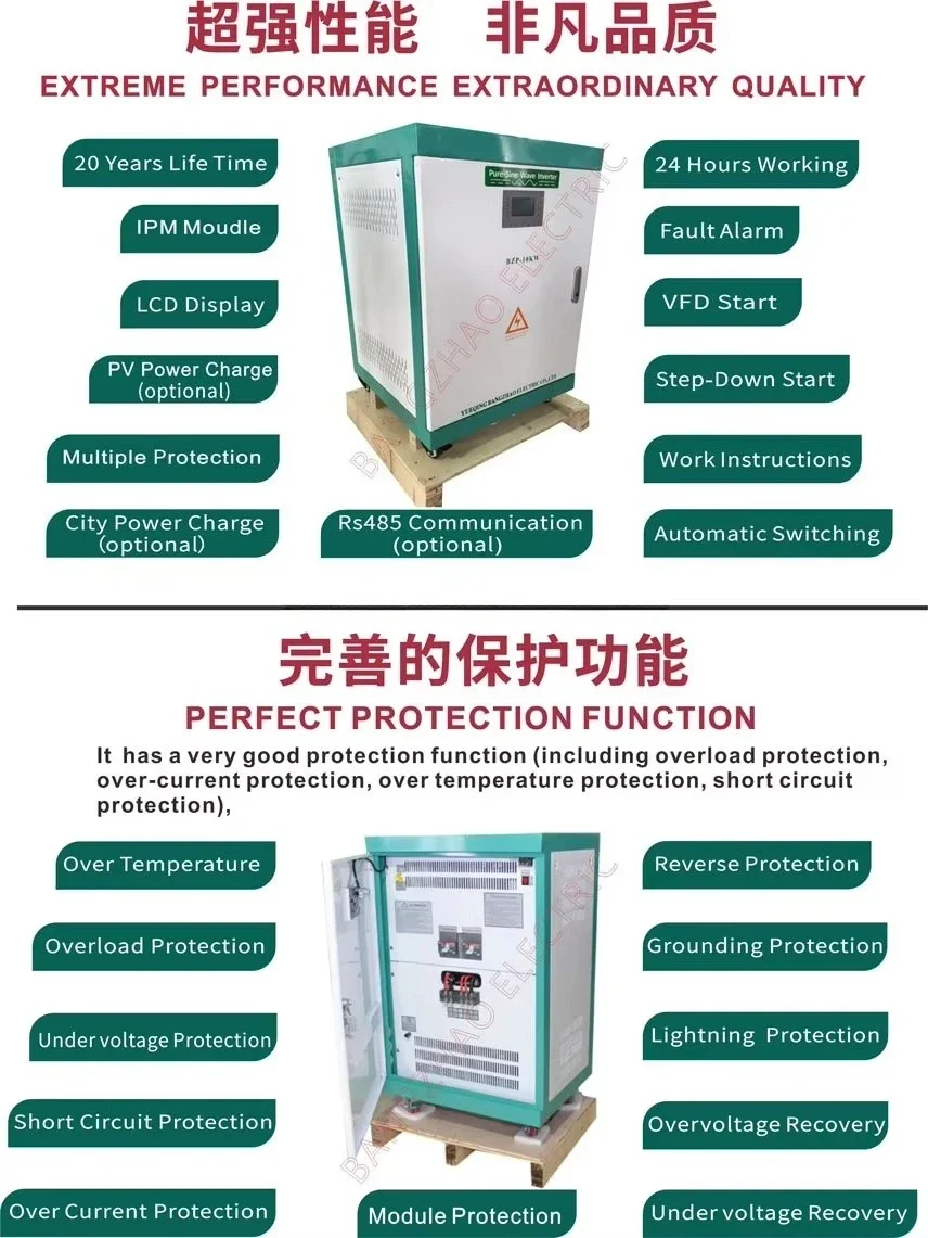 120/240VAC two-phase off-grid wind inverter-10kw 12KW wind solar hybrid inverter