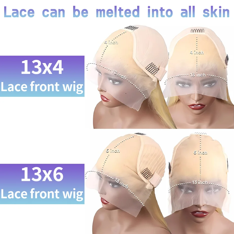 Peruca loira reta 613 hd peruca frontal do laço 13x6 13x4 transparente brasileiro em linha reta perucas dianteiras do laço 30 Polegada 100% cabelo humano