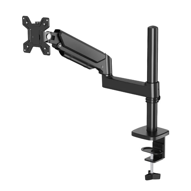 Front & Inverted Mount Monitor Arm, Gas Spring Hover, Height Adjustable & Rotatable Computer Display Bracket