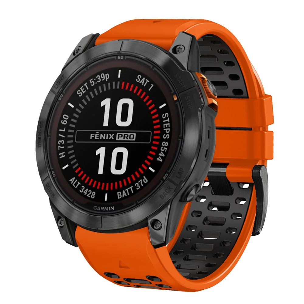 QuickFit 22 mm 26 mm atmungsaktives Sport-Silikonarmband für Garmin Fenix 7X 7 Pro 6X 6 5 5X Plus/Epix 2 47 mm 51 mm Armband-Uhrenarmbänder – Detail 11