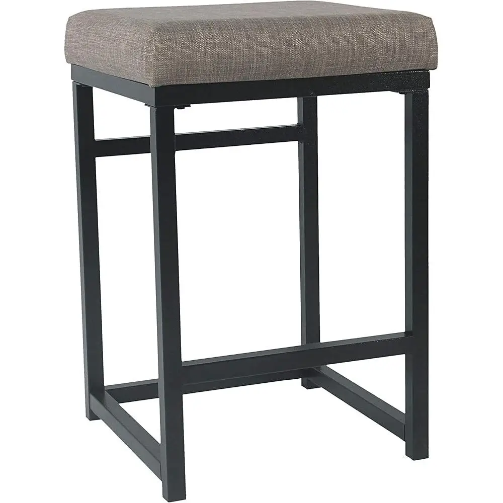 Modern Backless 24 Inch Counter Stool Metal Frame Kitchen Bar Stools Comfortable Furniture Dining Room Counter Height Decor