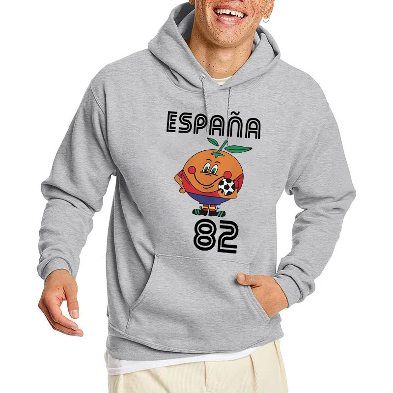 مضحك Naranjito طباعة هوديي إسبانا 82 اسبانيا التميمة 1982 كرة القدم كرة القدم النساء الرجال بلوزة غير رسمية Harajuku البلوز هوديس #1