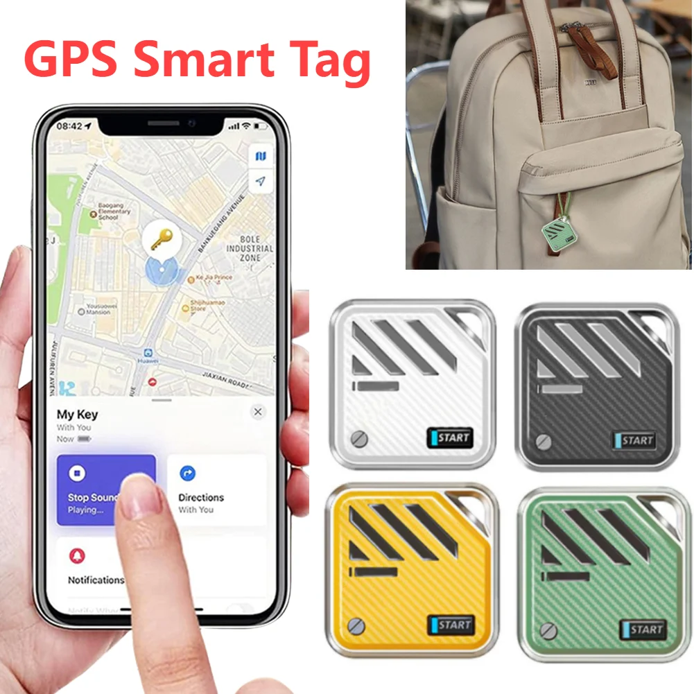 Mini GPS Tracker Bluetooth Tracker Anti Lost Device Round Pet Kid Bag Wallet Tracking Smart Finder Locator Pet Key Child Finder