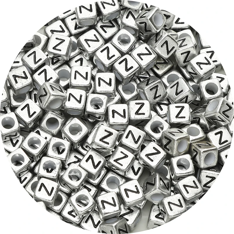 50Pcs Acrylic Letter Decoration Beads for DIY Bracelet Necklace