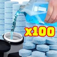 100pcs Effervescent Tablets Car Windscreen Cleaner Solid Concentrated Detergent Glass Water Auto Care Accessories Spot Remover