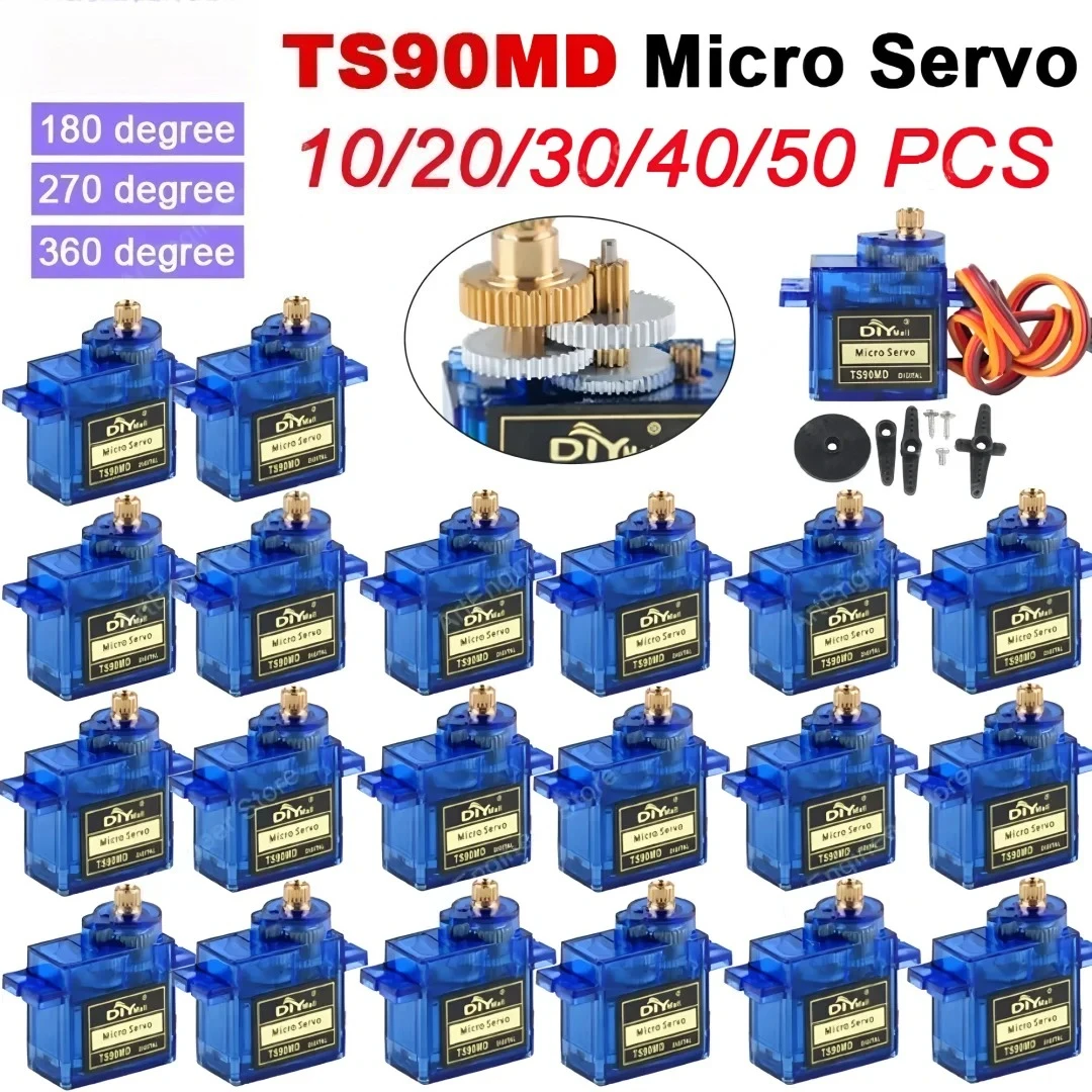 Rc Helicopter Motor - TS90MD 5/10/20/30/40/50Pcs Micro Analog Servo Motor
