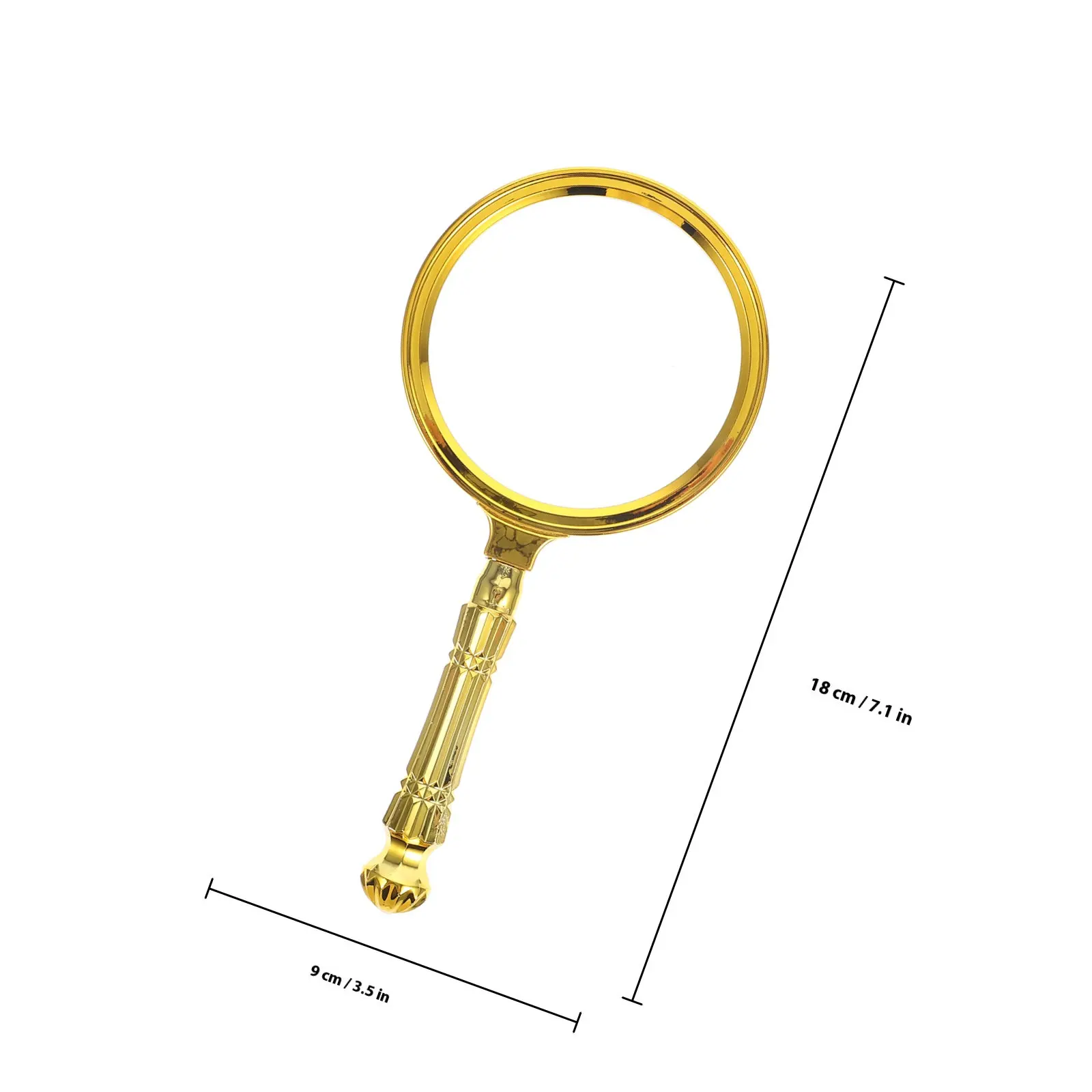 10X Gold-Plated Handheld Magnifier for Reading, Jewelry, Electronics, Crafts & Collectibles