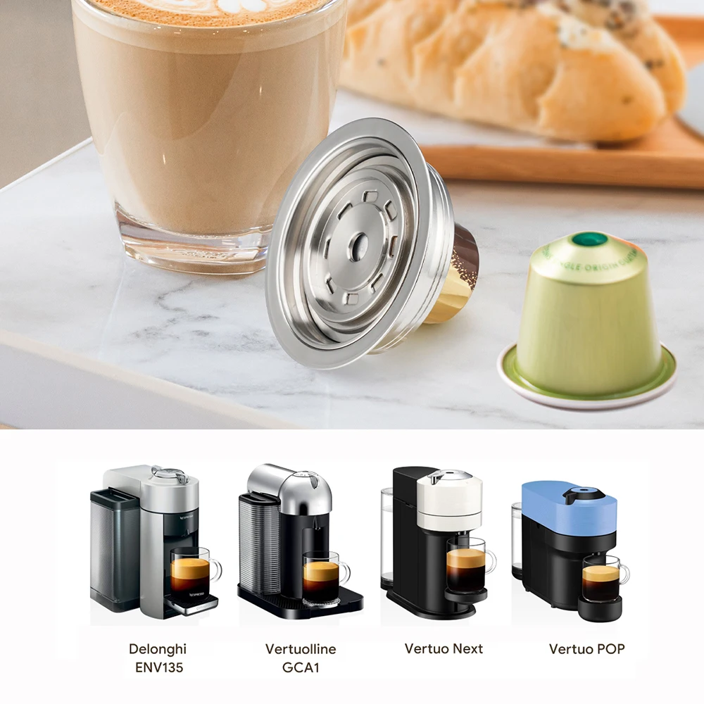 Coffee Capsule Adapter For Vertuo Next & Pop DeLonghi Espresso Maker Original Capsules Converts for Vertuoline Vertuo Machine