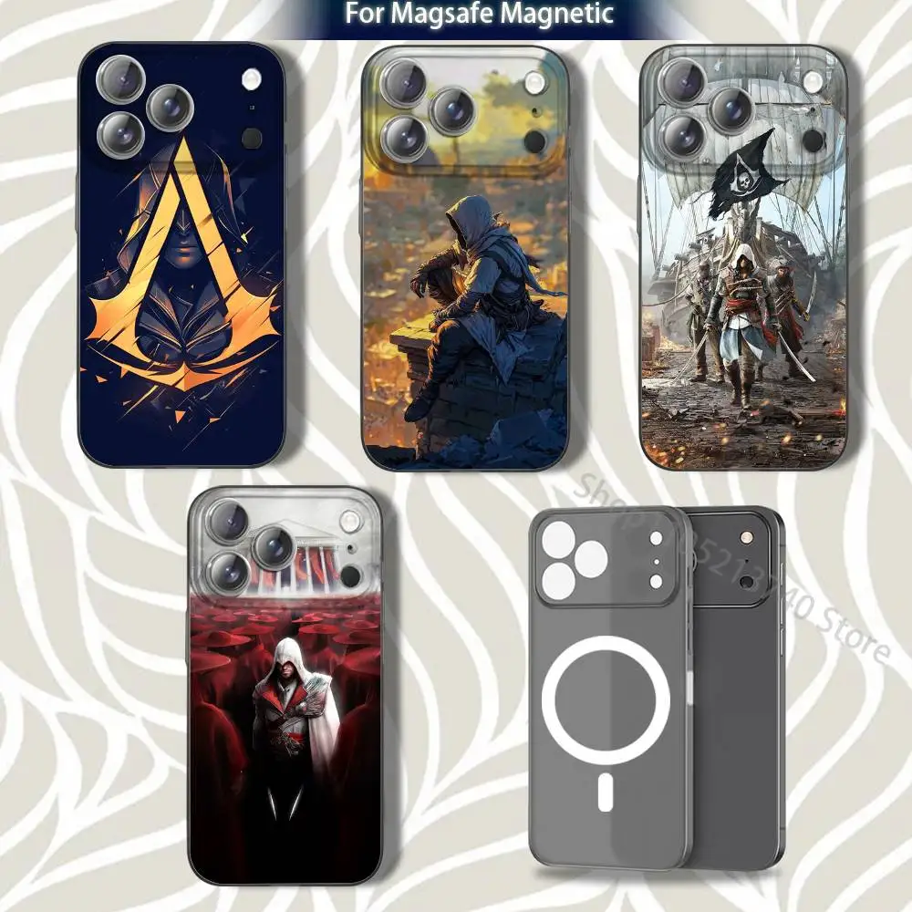 

A-Assassins cool Creed Game For iPhone 17,12,11,14,13,15,16,Plus,Air,Pro,Max,E,Mini for Magsafe Magnetic Frosted Grey Phone Case