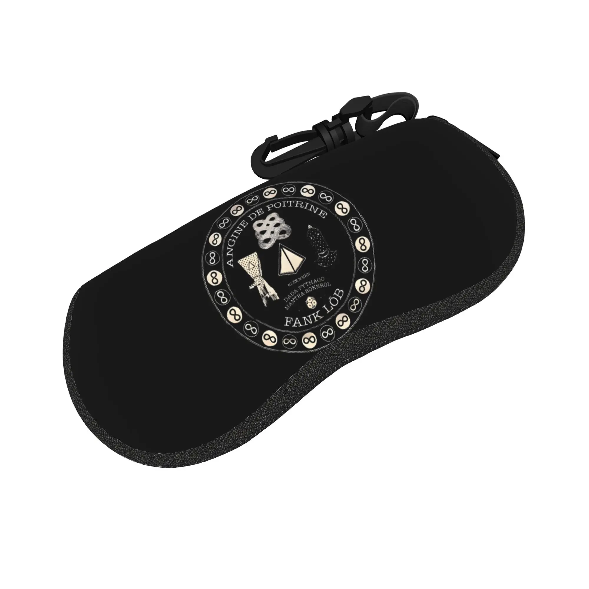 Angine De Poitrine Music  Glasses Case Cover  Zipper Sunglasses Pouch Unisex Outdoor Eyeglass Protector Eyewear Accessory