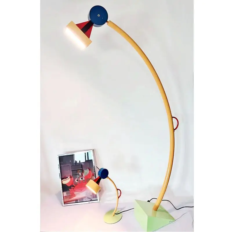 Geometric floor lamp creative colorful living room study LED reading table lamp children's room