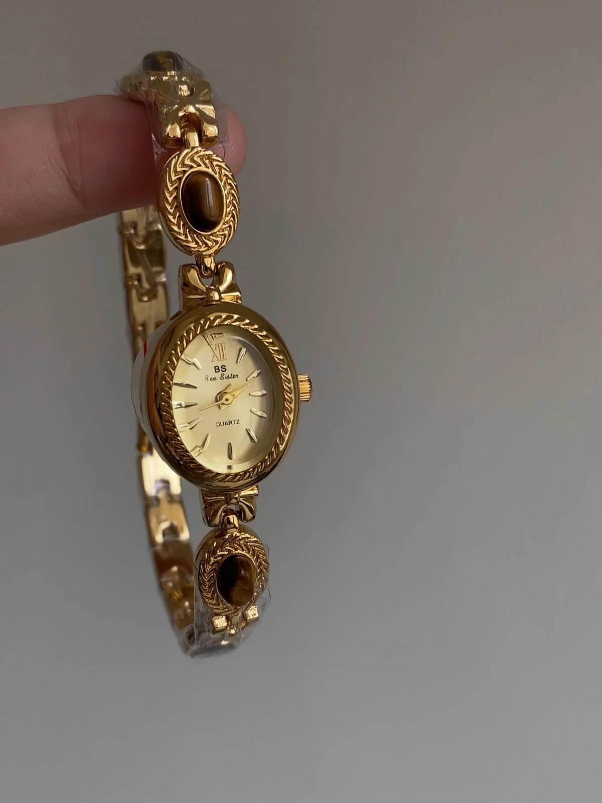 Y Мини Тигровый Глаз Камень Ниша Легкие Роскошные Ретро Изысканные Модные Темпераментные Женские Часы Премиум 05