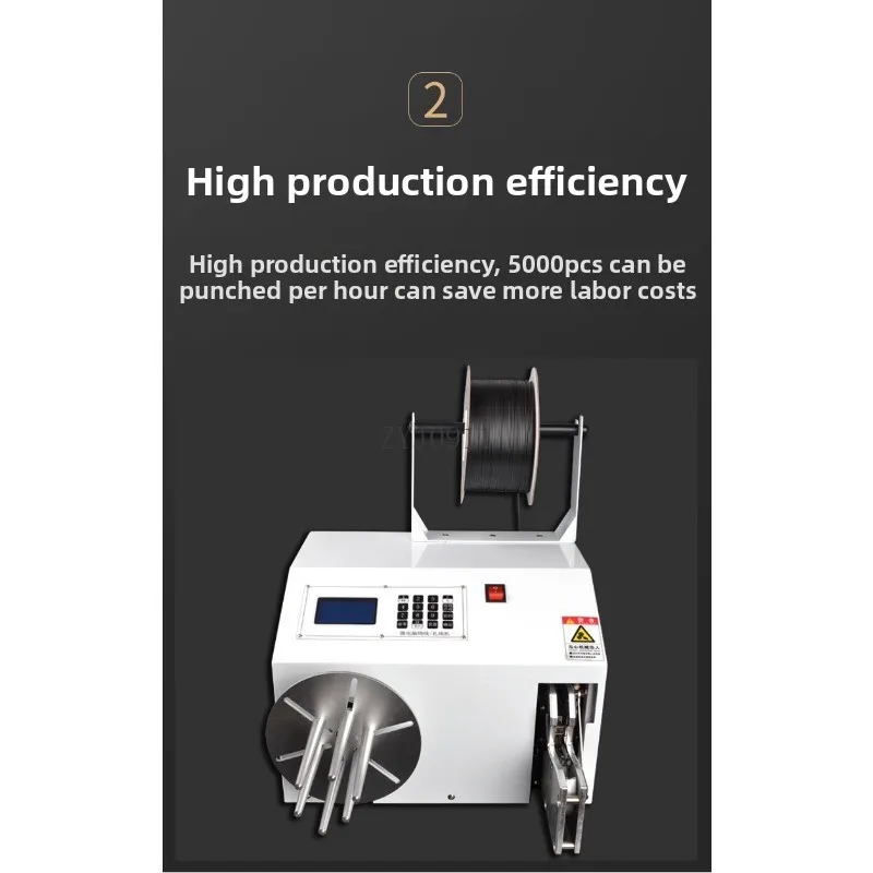 Fully automatic core binding mouth binding baler bread plastic bag sealing power supply data earphone cable binding machine