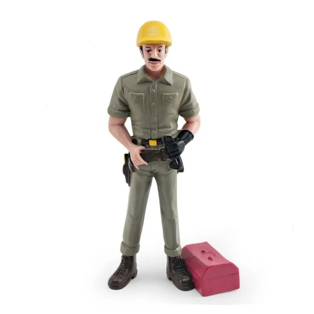 Nurse Figurines Career People Figures Construction Worker Officer Doctor Realistic Human Figurine Teacher Chef Simulation