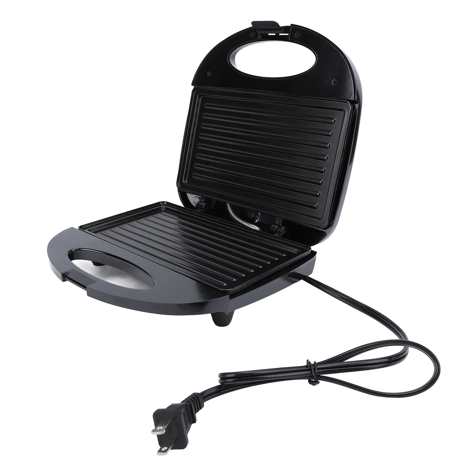 

750 Вт двухсторонний электрический гриль с антипригарным покрытием, машина для приготовления завтрака для стейка, сэндвича, хлеба, тостер для выпечки